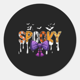 Sticker Rond Costume éffrayant Bow Cravate Costume coloré Hallo