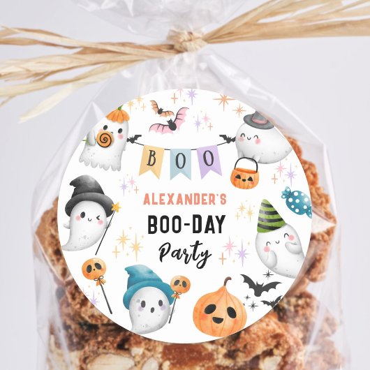 Sticker Rond Costume Enfants Monster Cute Costume Halloween Bir