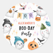 Sticker Rond Costume Enfants Monster Cute Costume Halloween Bir (Devant)