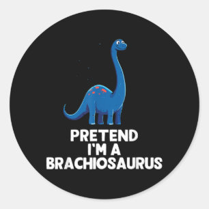 Sticker Rond Costume Facile de Brachiosaure pour Halloween