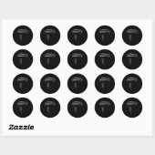 Sticker Rond Costume graphique sèche-cheveux drôle (Feuille)