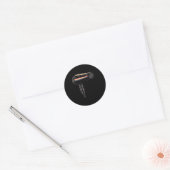 Sticker Rond Costume graphique sèche-cheveux drôle (Enveloppe)