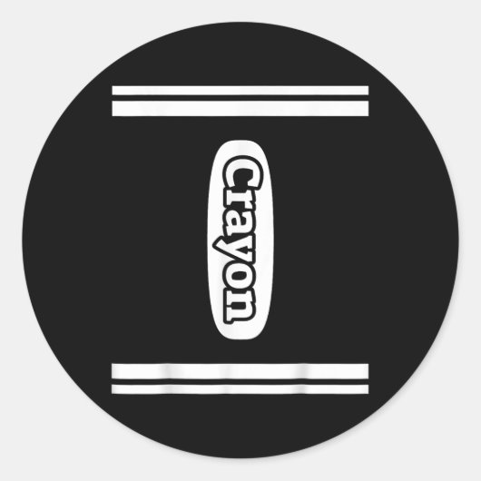 Sticker Rond Costume Halloween Crayon (Devant)