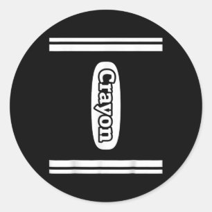 Sticker Rond Costume Halloween Crayon