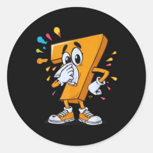 Sticker Rond Costume Halloween Sick Seven 67 Mème pour les fans
