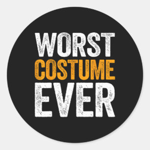 Sticker Rond Costume le plus mauvais jamais Halloween Costume