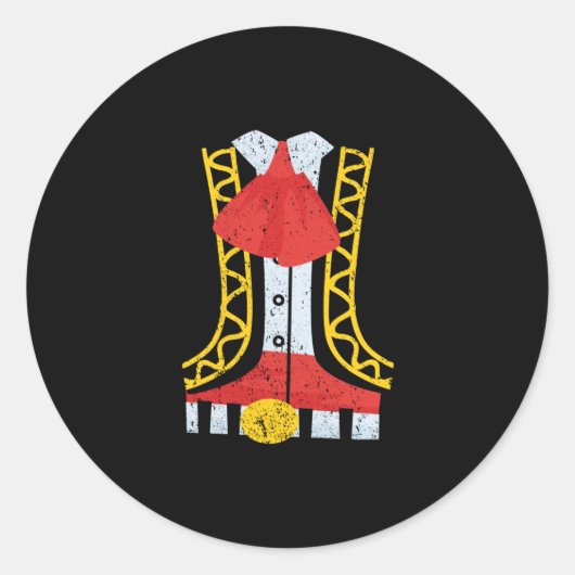 Sticker Rond Costume Mariachi Charro Cinco De Mayo mexicain (Devant)