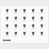 Sticker Rond Costume Mariage noir - Proposition de fabricant de (Feuille)