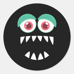 Sticker Rond Costume monstre amusant Idées Costume facile Hallo