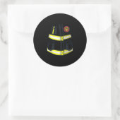 Sticker Rond Costume pompier Halloween (Sac)
