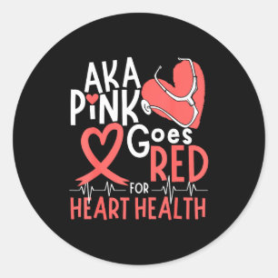 Sticker Rond Costume pour femmes Aka Rose Vire au Rouge pour la