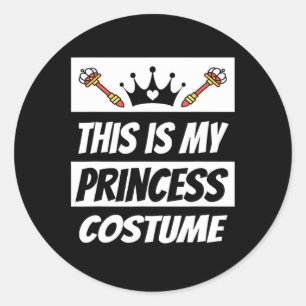 Sticker Rond Costume princesse rétro Halloween Costume