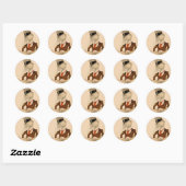 Sticker Rond Costume squelettique (Feuille)