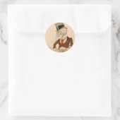 Sticker Rond Costume squelettique (Sac)