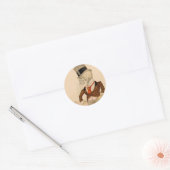 Sticker Rond Costume squelettique (Enveloppe)