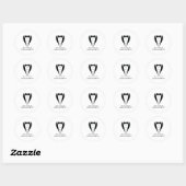 Sticker Rond Costume Tuxedo Noir - Proposition de fabricant (Feuille)
