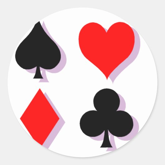 Sticker Rond Costumes de carte (Devant)