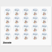 Sticker Rond Cosy Coca chaud hiver Merci neigeux (Feuille)