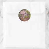 Sticker Rond Cosy Garden Cottage Nature Art (Sac)