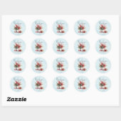 Sticker Rond Cosy Winter Rowan bouquet Mariage (Feuille)