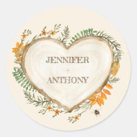 Cosy Woodland Cottagecore Mariage de coeur en bois