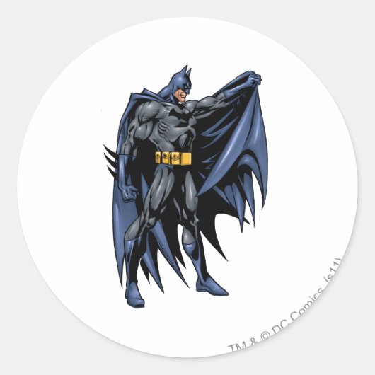 Sticker Rond Côté Batman Pleine Couleur (Devant)