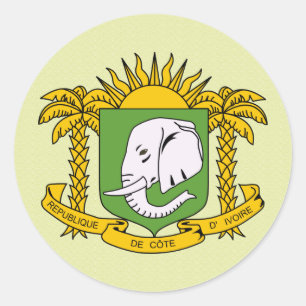 Sticker Rond Cote Divoire Détail des armoiries