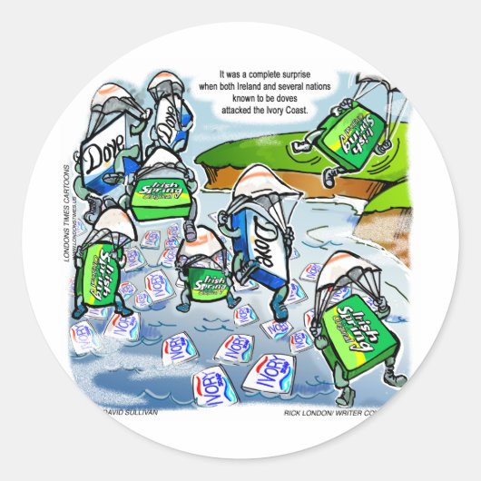 Sticker Rond Côte d'Ivoire Surprise Drôle Cadeaux Tee - shirts (Devant)