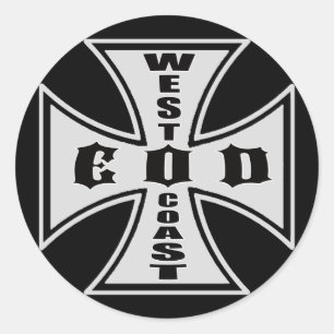 Sticker Rond Côte ouest EOD (noir)