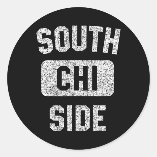 Sticker Rond Côté Sud Chi Gym Style Perdu Blanc Impression (Devant)