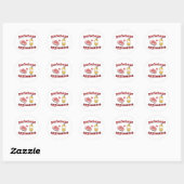 Sticker Rond côtelettes et applesaudissements (Feuille)