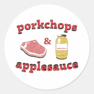 Sticker Rond côtelettes et applesaudissements