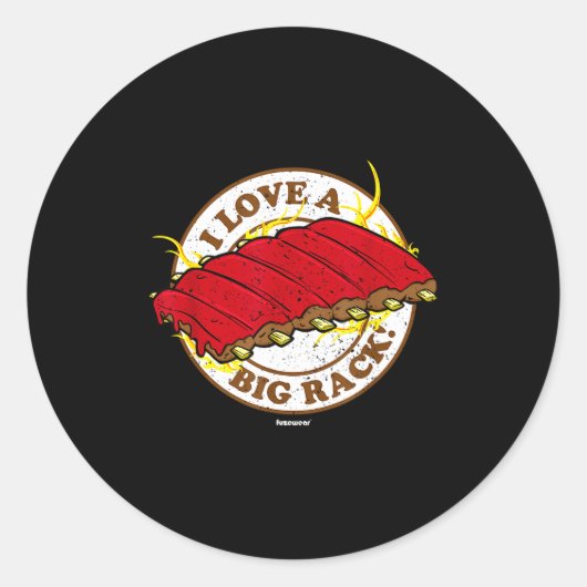 Sticker Rond Côtes de porc BBQ (Devant)