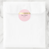 Sticker Rond Coton Bonbon Rose Or Huile Faux Rustique (Sac)