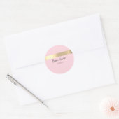 Sticker Rond Coton Bonbon Rose Or Huile Faux Rustique (Enveloppe)