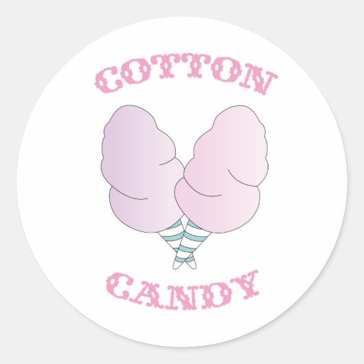 Sticker Rond Coton Candy (Devant)