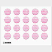 Sticker Rond Coton Candy Chevon Motif (Feuille)