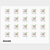Sticker Rond Coton Candy Junkie (Feuille)