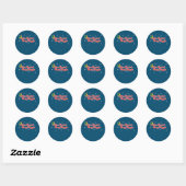 Sticker Rond Coton Tête Ninny Muggins Drôle Elf Noël (Feuille)