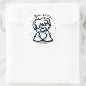 Sticker Rond Coton Tulear (Sac)