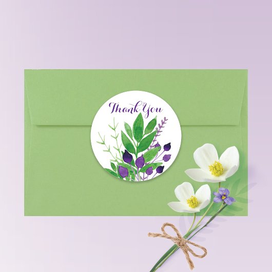 Sticker Rond Cottage Garden Feuille Mariage