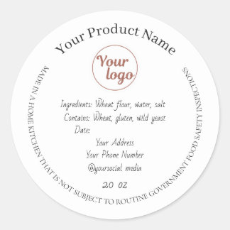 Sticker Rond Cottage Law Ajoutez Votre Logo