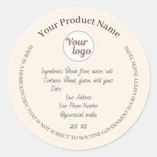 Sticker Rond Cottage Law Ajoutez Votre Logo