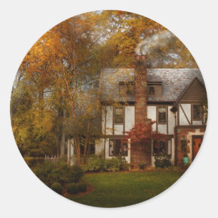Sticker Rond Cottage - Westfield, NJ - Une maison comme les aut