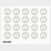 Sticker Rond Cotton Boll Rustique Bois de Mariage du Sud Countr (Feuille)