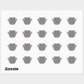 Sticker Rond Couchage de chat (Feuille)