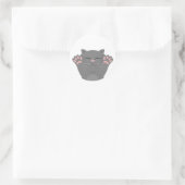 Sticker Rond Couchage de chat (Sac)