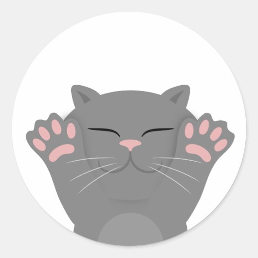 Sticker Rond Couchage de chat (Devant)