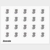 Sticker Rond Couchage de chat (Feuille)