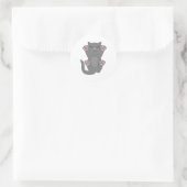 Sticker Rond Couchage de chat (Sac)